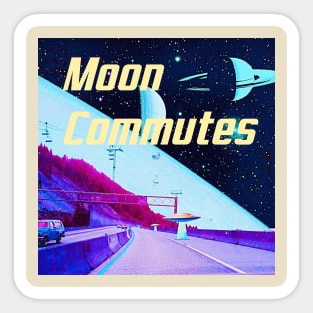 moon commutes logo Sticker